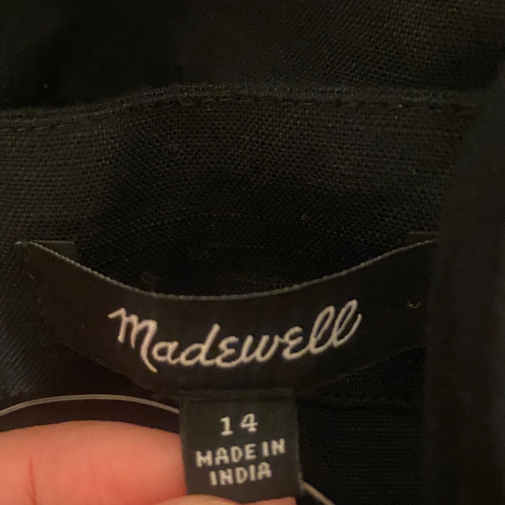 Madewell Linen Blend Sleeveless Romper With Tie - Picture 5 of 6